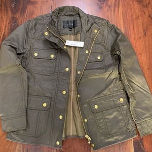 J. Crew Downtown Field Jacket, Mossy Brown, Petite medium, NWT